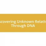 Discovering Unknown Relatives Through DNA